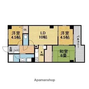 3LDKの間取り画像