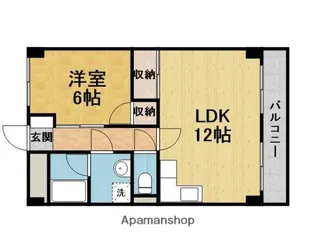 1LDKの間取り画像