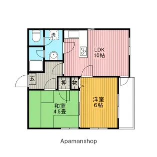 コート桜塚【302号室】の間取り