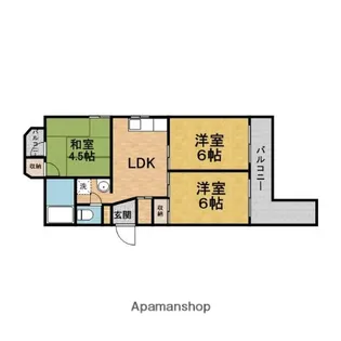 第2ユーロハイツ東豊中【506号室】の間取り