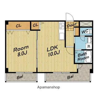 グリーンロータス2【1階】の間取り