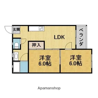 エルベコート豊中向丘【105号室】の間取り