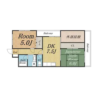 ミダスハイツ【406号室】の間取り