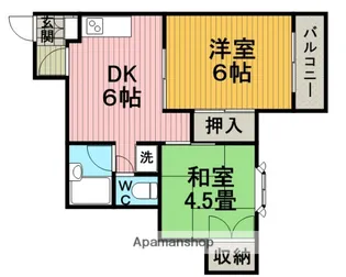 PIER YUKAWA【103号室】の間取り