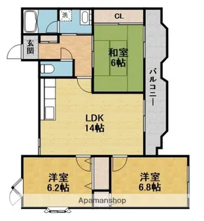 ベルフォーレ永楽荘【2階】の間取り