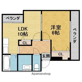 キャロル豊中【3階】の間取り