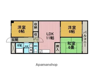 メゾン二本松【1階】の間取り