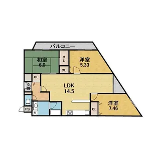 レスカーラ緑地公園【5階】の間取り