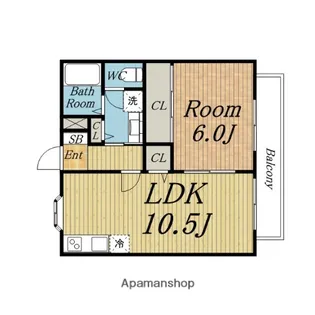 セントラルヴィレッジⅡC棟【202号室】の間取り