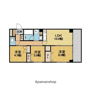 メゾン南桜塚【405号室】の間取り