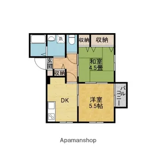 パレス上津島【202号室】の間取り