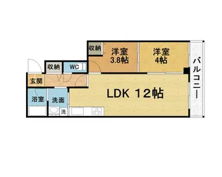 ノーブル上野坂【303号室】の間取り
