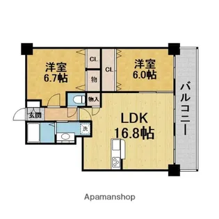 藤和シティホームズ豊中岡町【8階】の間取り