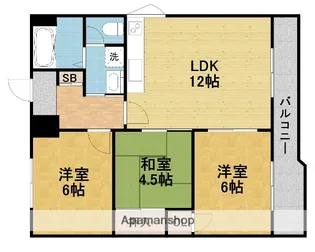 カルム東豊中【3階】の間取り