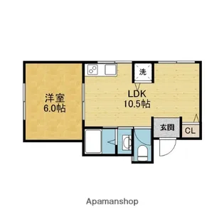 大阪府豊中市岡町北1丁目【マンション】の間取り