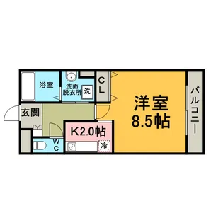 ラ・カーサベルデ【3階】の間取り