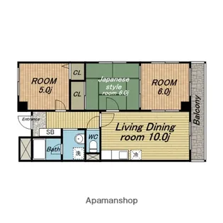 アムール桃山台【1階】の間取り