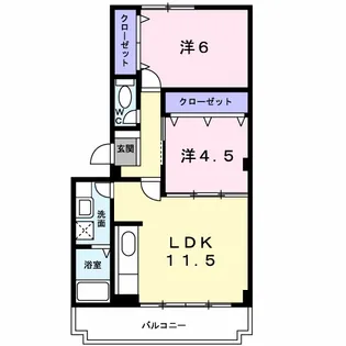 レシェンテ安倉【2階】の間取り