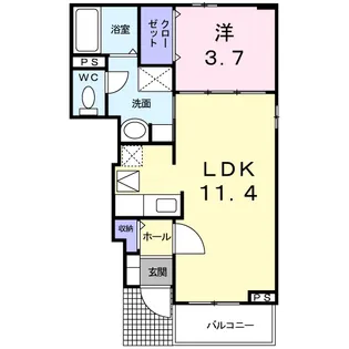メゾンF-Ⅱ【1階】の間取り