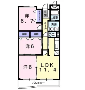 アベニールみなみの【2階】の間取り