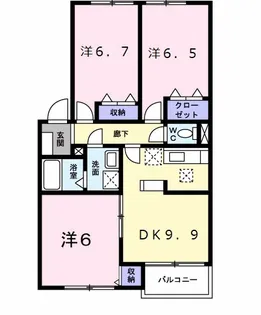 サニーハウス多田【2階】の間取り