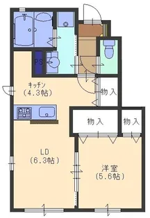 シャルム宝塚【103号室号室】の間取り