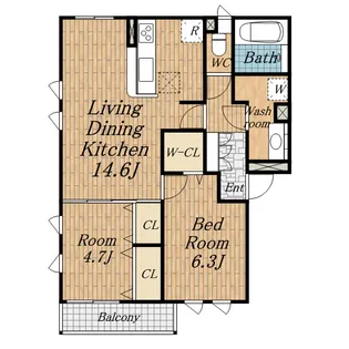 カーサ フジ【3階】の間取り