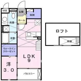 ブリーゼ美鈴【2階】の間取り