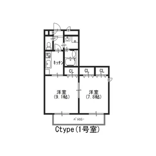 アムール ガレット【1階】の間取り