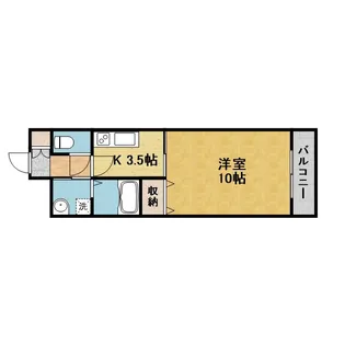 アンプルールフェールネサンス【1階】の間取り