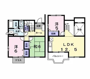 ツインコート【1階】の間取り