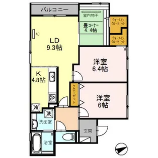 イストワール北桜塚【2階】の間取り