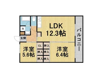 スティング【701号室】の間取り