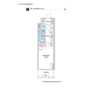 コンフォリア江坂【5階】の間取り