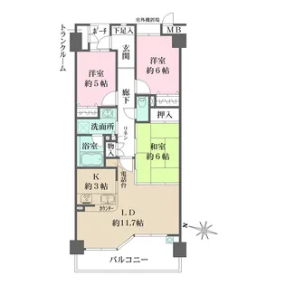 豊中夕日丘ホームズ【2階】の間取り