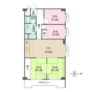 曽根ハイツ【5階】の間取り