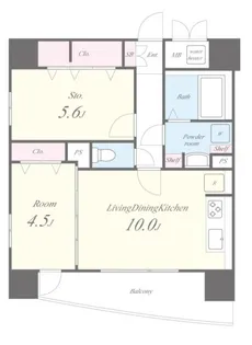 レビソール【6階】の間取り