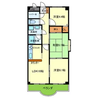 サンセール宝塚【2階】の間取り