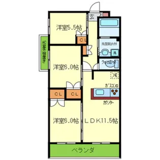 AMENITYCOURT K.I【1階】の間取り