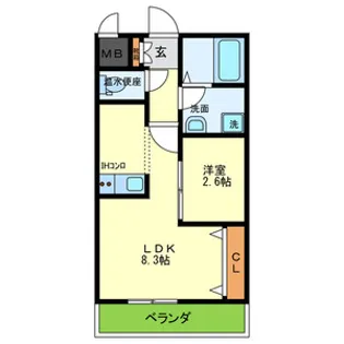 ONLYONE宝塚【1階】の間取り