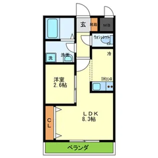 ONLYONE宝塚【1階】の間取り