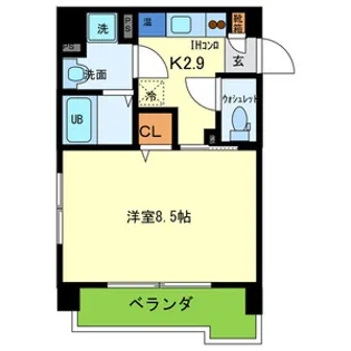 エナブル塚本Ⅱ【6階】の間取り