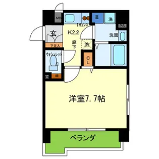 エナブル塚本Ⅱ【7階】の間取り