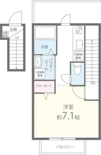 STUDIO NOIR(スタジオ ノアール)【2階】の間取り