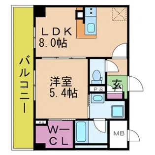 ラ テール南塚口【2階】の間取り