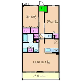 パルケ・マニフィーク【2階】の間取り