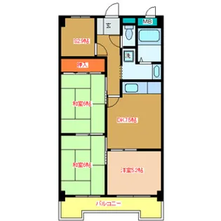 大阪府豊中市東豊中町5丁目【マンション】の間取り