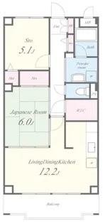 ハピネス昆陽池【1階】の間取り