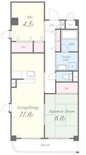 ソシア売布【3階】の間取り