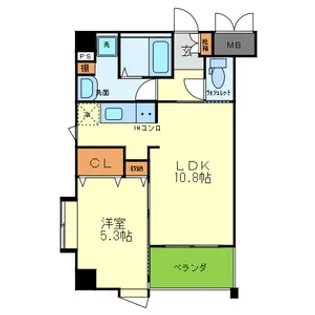 ビオトープ塚本【3階】の間取り